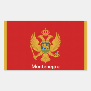 Flagge Montenegros Rechteckiger Aufkleber