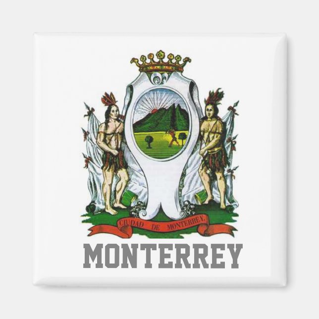Flagge Monterrey, Nuevo León - MEXIKO Magnet (Vorne)