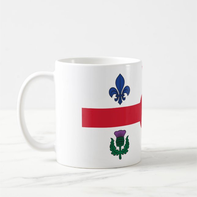 Flagge Montreals, Quebec Kaffeetasse (Links)