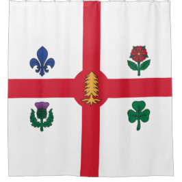 Flagge Montreals (Quebec, Kanada) Duschvorhang