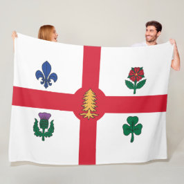 Flagge Montreals (Quebec, Kanada) Fleecedecke