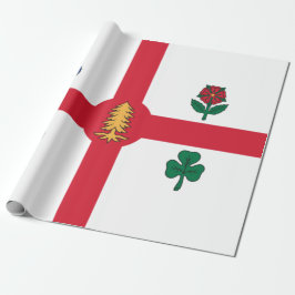 Flagge Montreals (Quebec, Kanada) Geschenkpapier