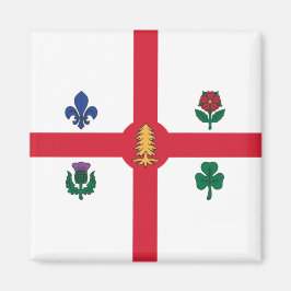 Flagge Montreals (Quebec, Kanada) Magnet