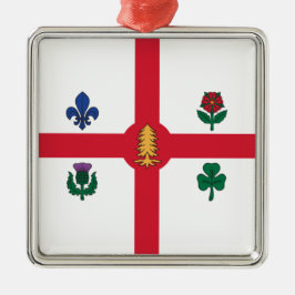 Flagge Montreals (Quebec, Kanada) Ornament Aus Metall
