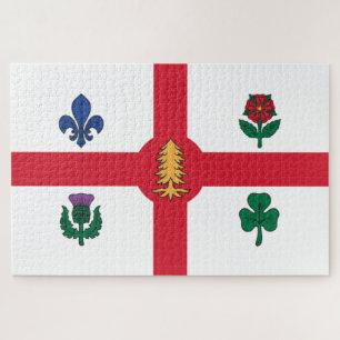 Flagge Montreals (Quebec, Kanada) Puzzle