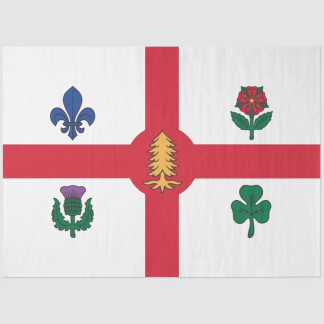 Flagge Montreals (Quebec, Kanada) Seidenpapier (Vorderseite)