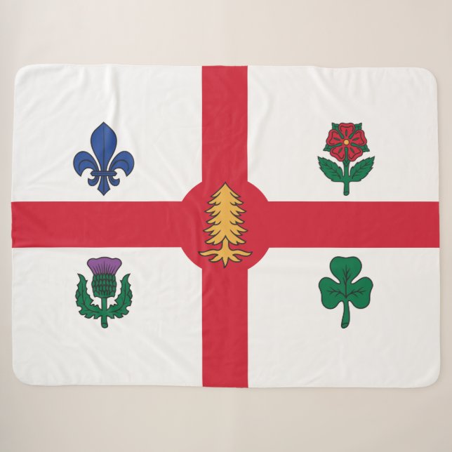 Flagge Montreals (Quebec, Kanada) Sherpadecke (Vorderseite (Horizontal))