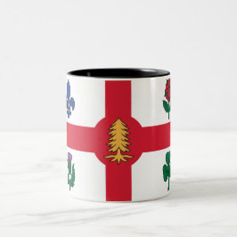 Flagge Montreals (Quebec, Kanada) Zweifarbige Tasse