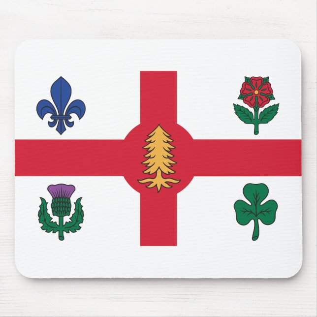 Flagge Montreals, Quebec Mousepad (Vorne)