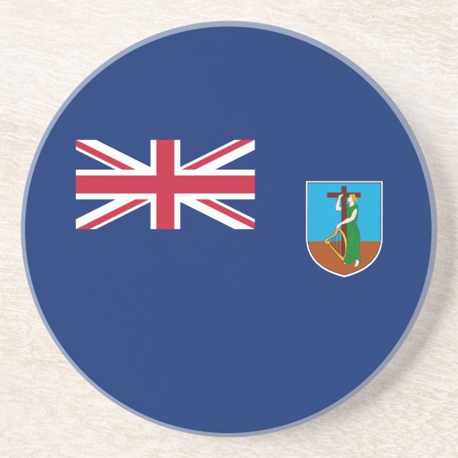 Flagge Montserrat Getränkeuntersetzer (Vorne)