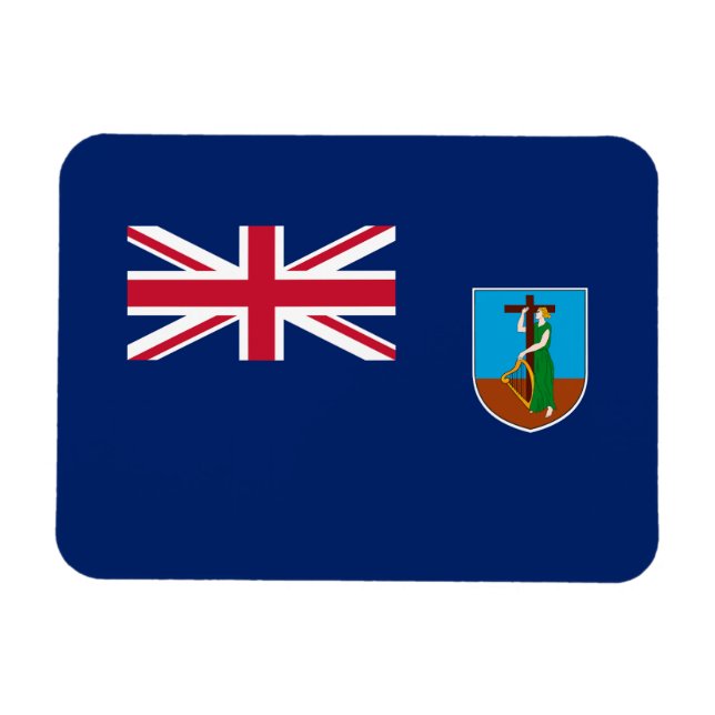Flagge Montserrat Magnet (Horizontal)