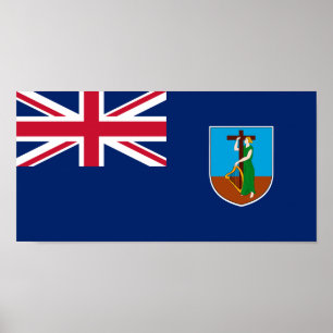 Flagge Montserrat Poster