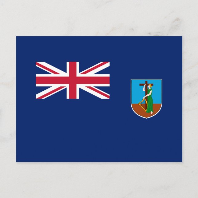 Flagge Montserrat Postkarte (Vorderseite)