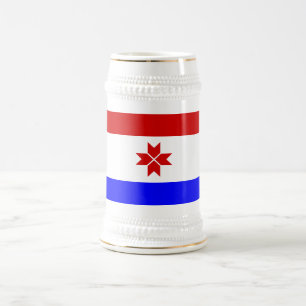 Flagge Mordowiens Bierglas