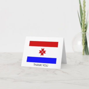 Flagge Mordowiens Dankeskarte