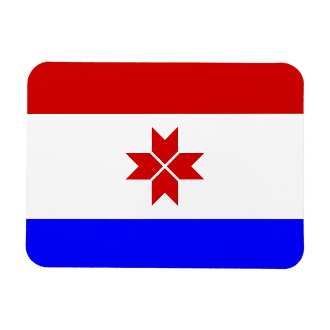 Flagge Mordowiens Magnet (Horizontal)