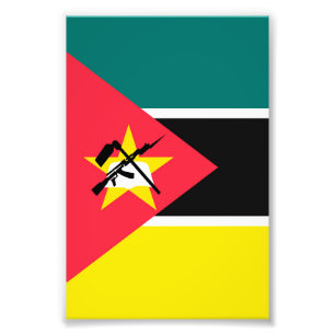Flagge Mosambiks Fotodruck