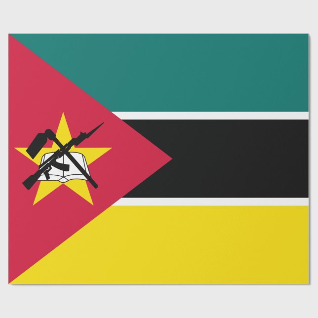 Flagge Mosambiks (Nationalflagge) (Afrika) Geschenkpapier (Flach)