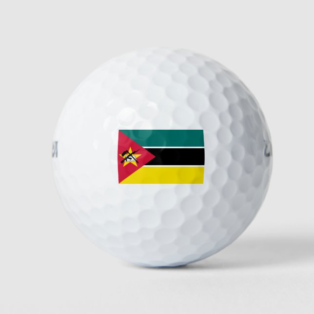Flagge Mosambiks (Nationalflagge) (Afrika) Golfball (Vorderseite)