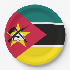 Flagge Mosambiks (Nationalflagge) (Afrika) Pappteller