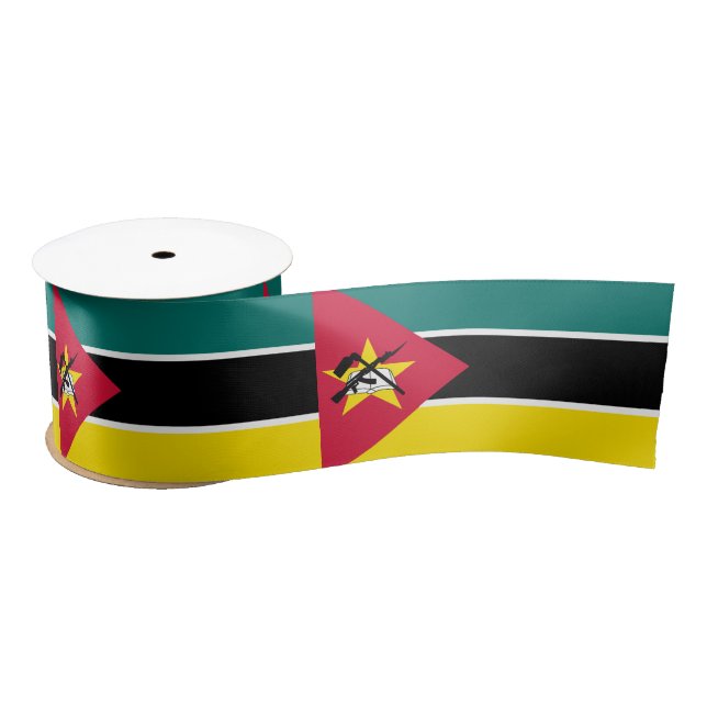 Flagge Mosambiks (Nationalflagge) (Afrika) Satinband (Spule)