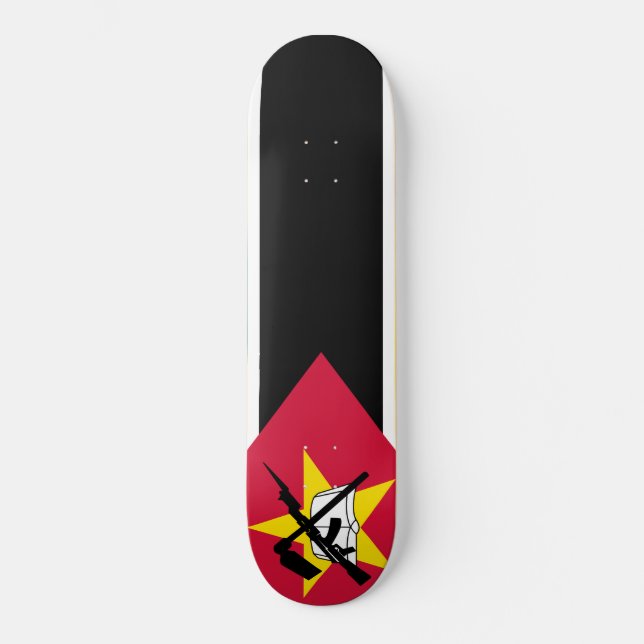 Flagge Mosambiks (Nationalflagge) (Afrika) Skateboard (Vorderseite)