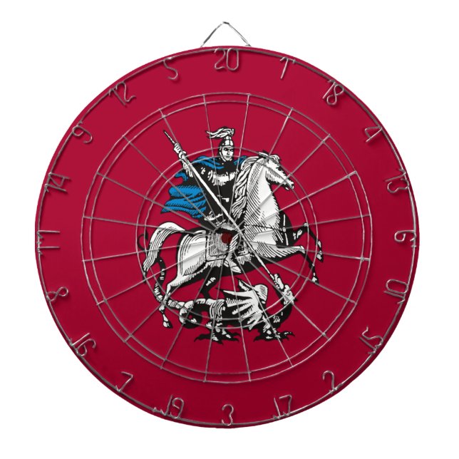 Flagge Moskaus (russische Hauptstadt) Dartscheibe (vorne)