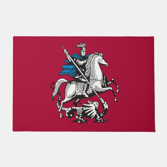 Flagge Moskaus (russische Hauptstadt) Fußmatte (Vorderseite)