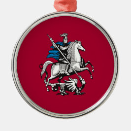 Flagge Moskaus (russische Hauptstadt) Ornament Aus Metall