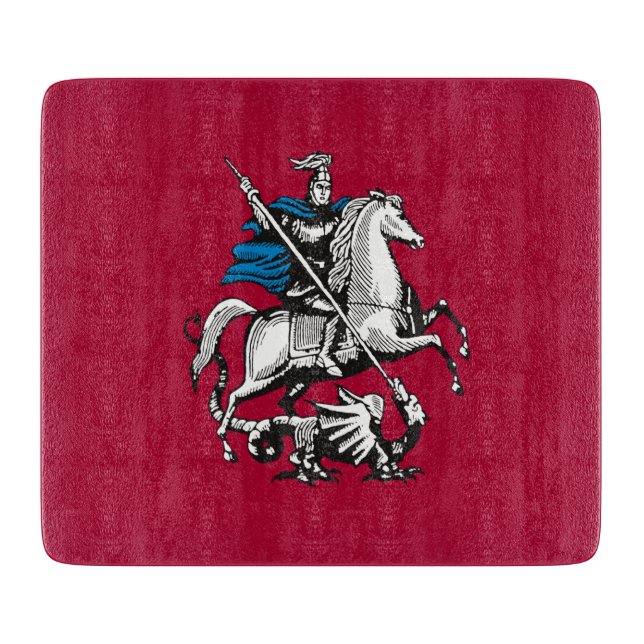 Flagge Moskaus (russische Hauptstadt) Schneidebrett (Vorderseite)