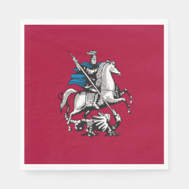 Flagge Moskaus (russische Hauptstadt) Serviette