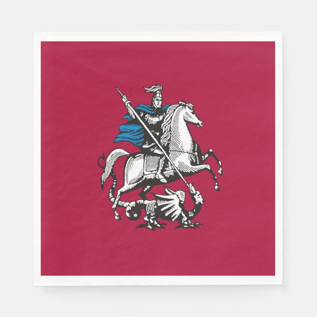 Flagge Moskaus (russische Hauptstadt) Serviette (Vorderseite)