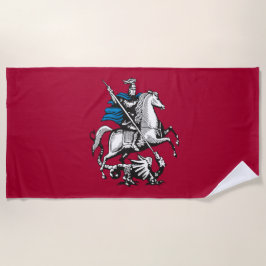 Flagge Moskaus (russische Hauptstadt) Strandtuch