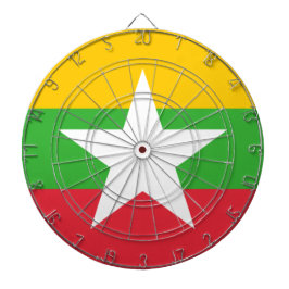 Flagge Myanmars (Birma) Dartscheibe