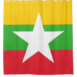 Flagge Myanmars (Birma) Duschvorhang