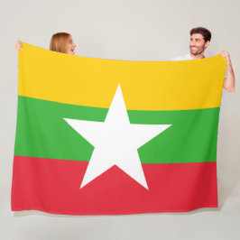 Flagge Myanmars (Birma) Fleecedecke