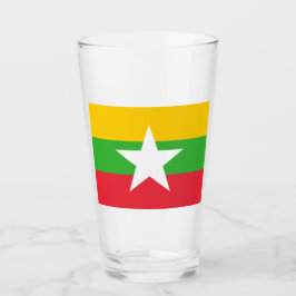 Flagge Myanmars (Birma) Glas