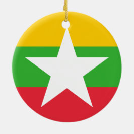 Flagge Myanmars (Birma) Keramik Ornament