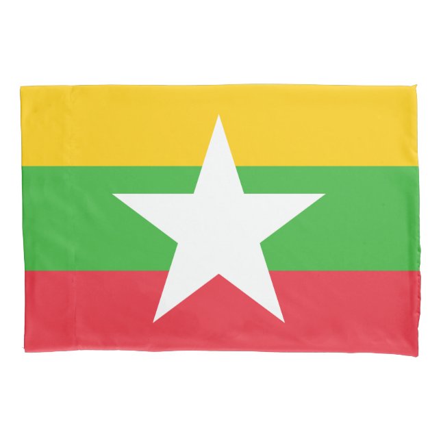 Flagge Myanmars (Birma) Kissenbezug (Vorderseite-Links)