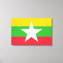 Flagge Myanmars (Birma) Leinwanddruck