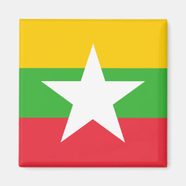 Flagge Myanmars (Birma) Magnet