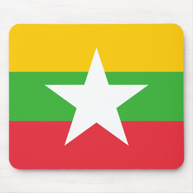 Flagge Myanmars (Birma) Mousepad (Vorne)