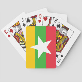 Flagge Myanmars (Birma) Spielkarten