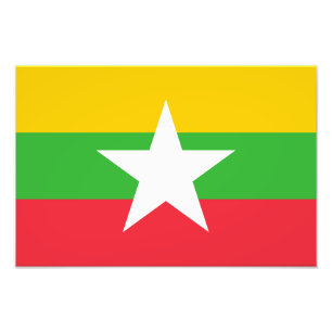 Flagge Myanmars Fotodruck