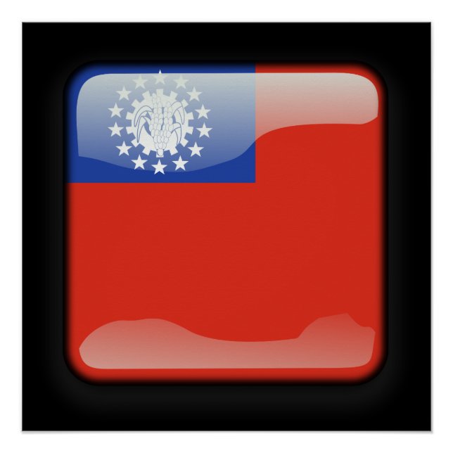 Flagge Myanmars Poster (Vorderseite)