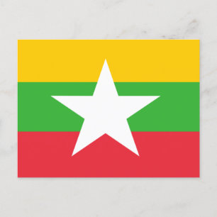 Flagge Myanmars Postkarte