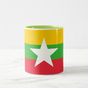 Flagge Myanmars Zweifarbige Tasse