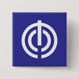 Flagge Nahas, Okinawa, Japan Button
