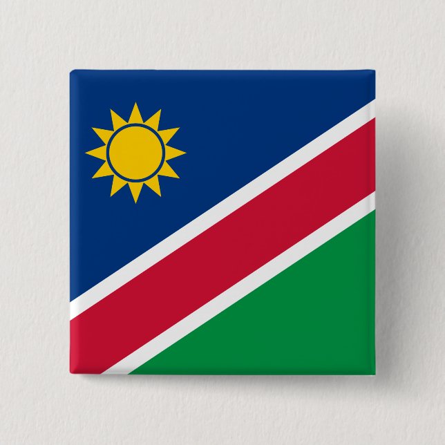Flagge Namibias (Namibia) Button (Vorderseite)