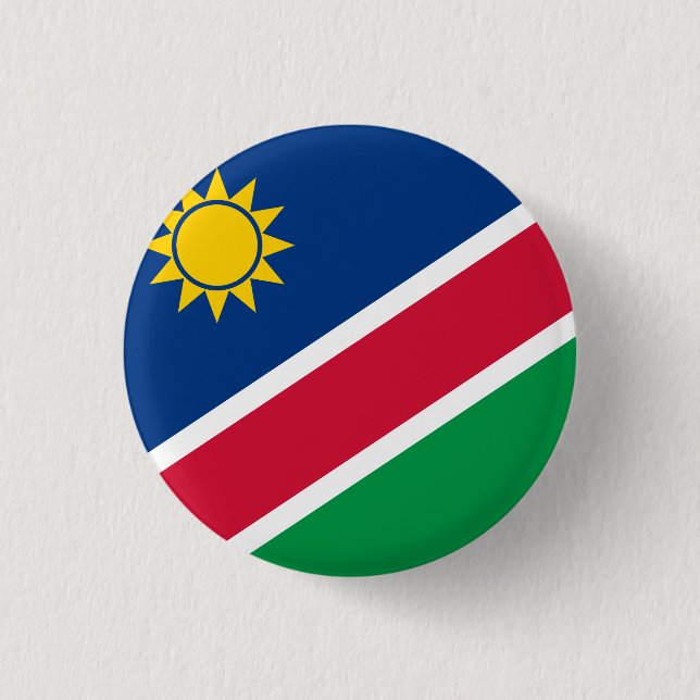 Flagge Namibias (Namibia) Button (Vorderseite)